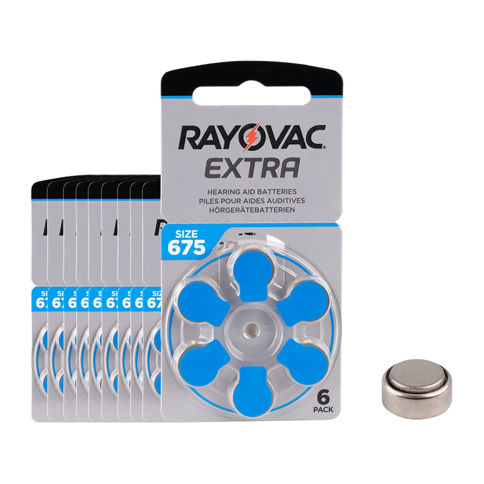 Rayovac Size 675 Zinc Air Battery For BTE ITE CIC hearing aid