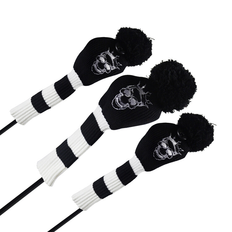 golf driver head cover knitting pattern, custom knit golf club headcovers, knitted animal golf head covers, golf head cover pattern knit, knit hybrid golf head covers