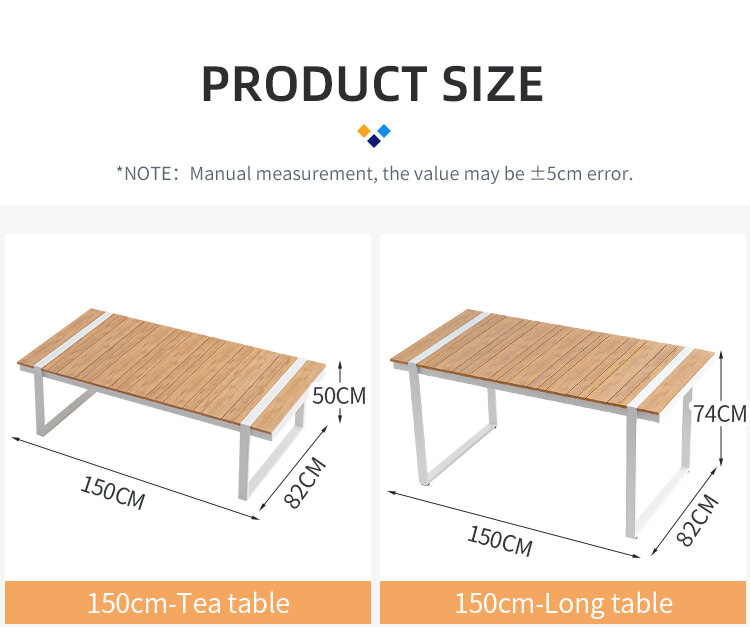 Size of Plastic Wood Table 