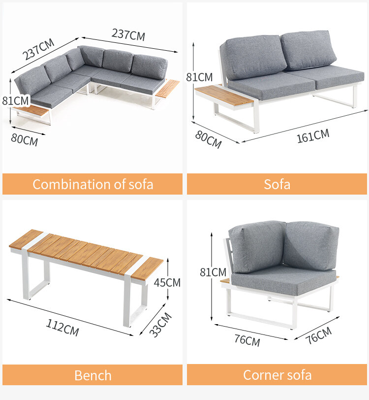 Size of Plastic Wood Frame Sofa 