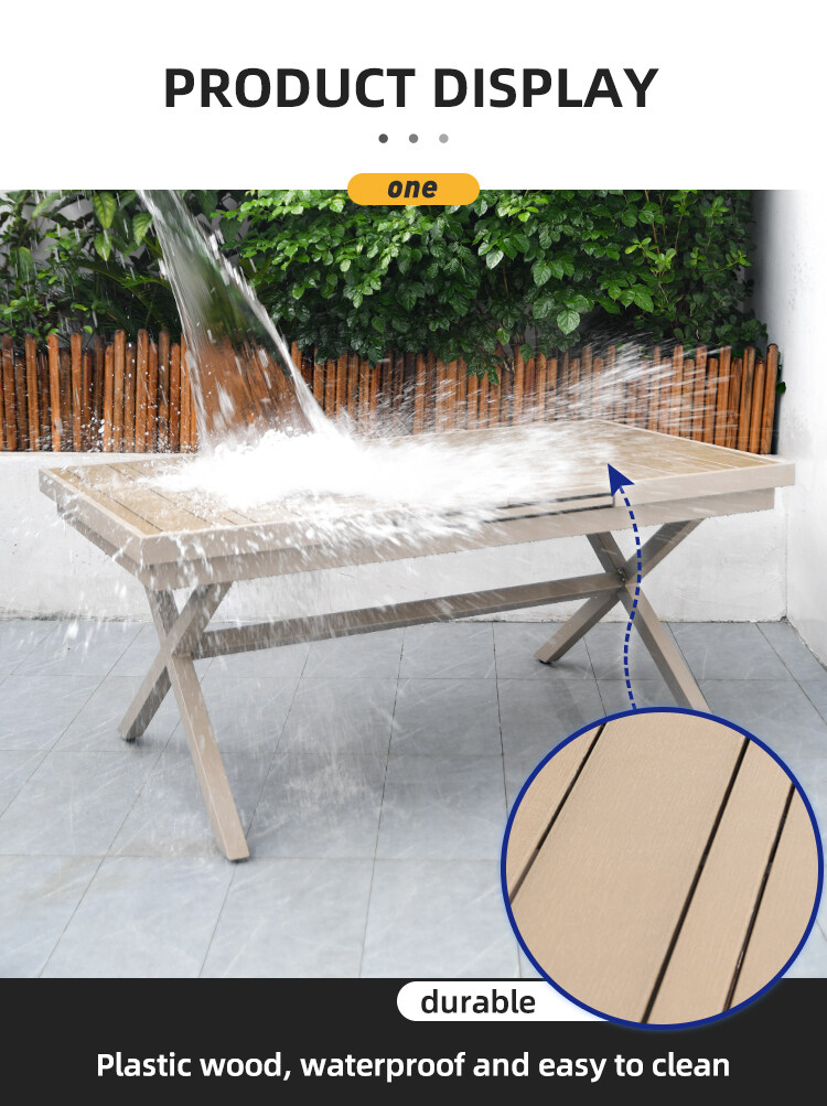 durable extendable aluminium garden table