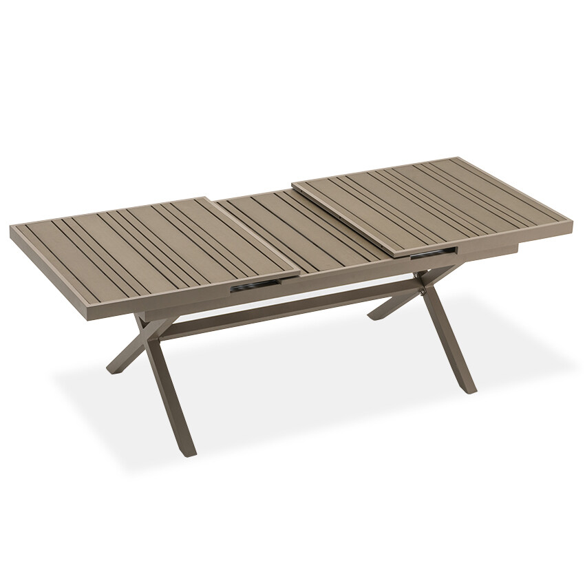 extendable aluminium garden table