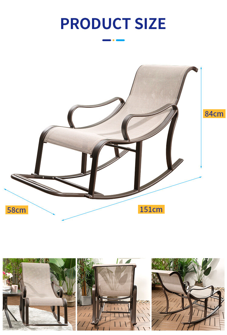 Size of luxury outdoor rocking chair