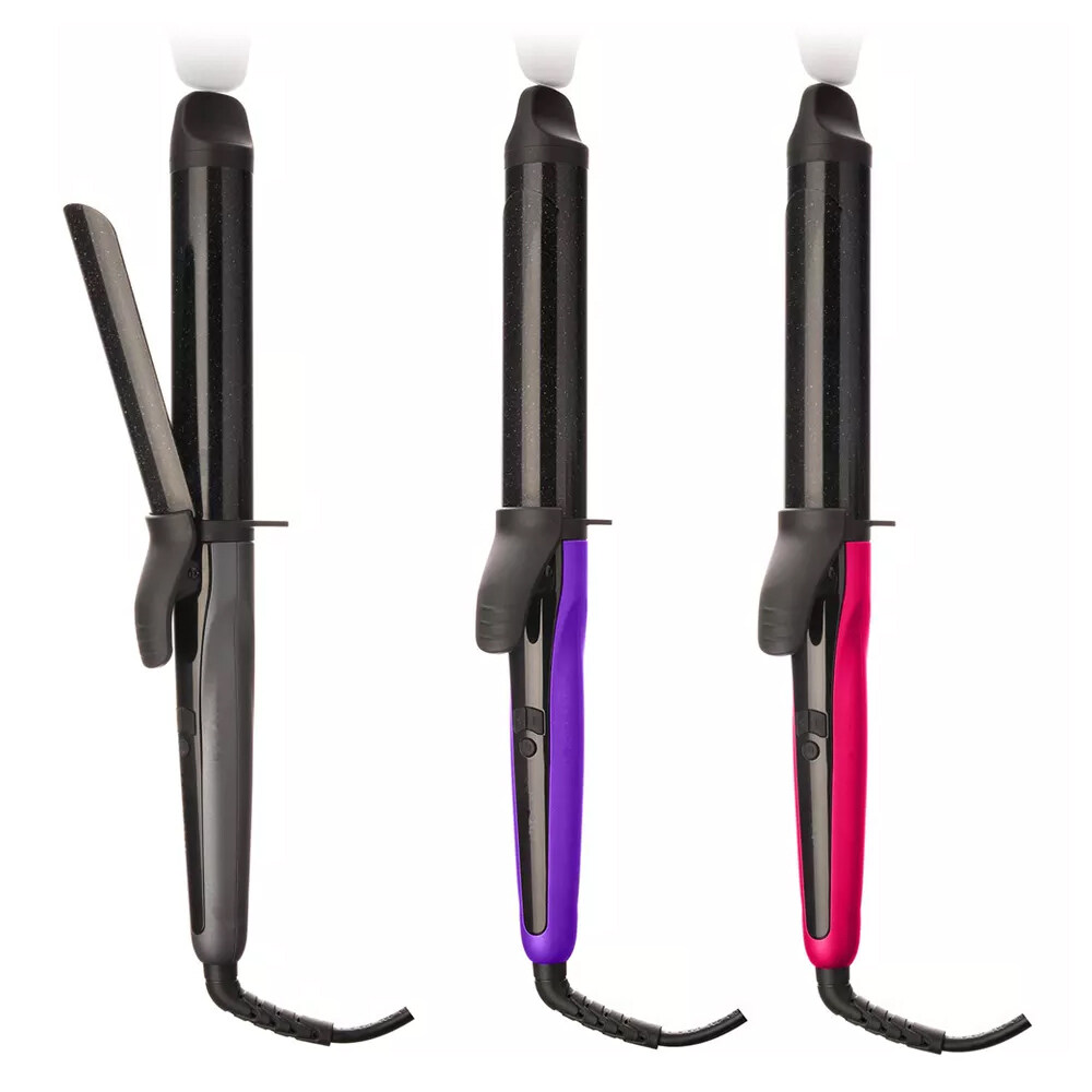 OEM 360 degree rotating wire rotation hair waver ceramic ionic lcd hair curler styling tools