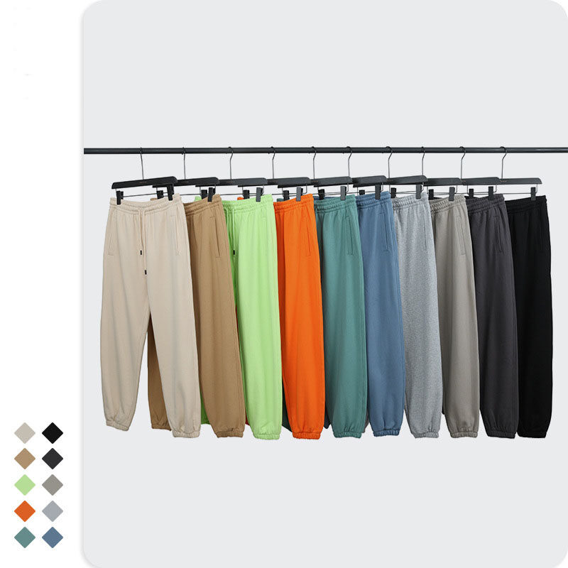 Hot Selling Casual Terry 100% Cotton Plain Men's Sweatpants