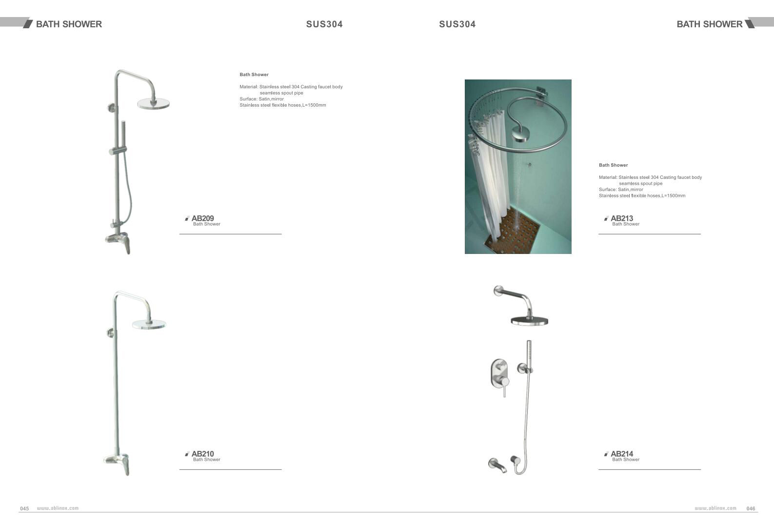 Wall Mounted Bath Shower Mixer And Shower Faucet Set