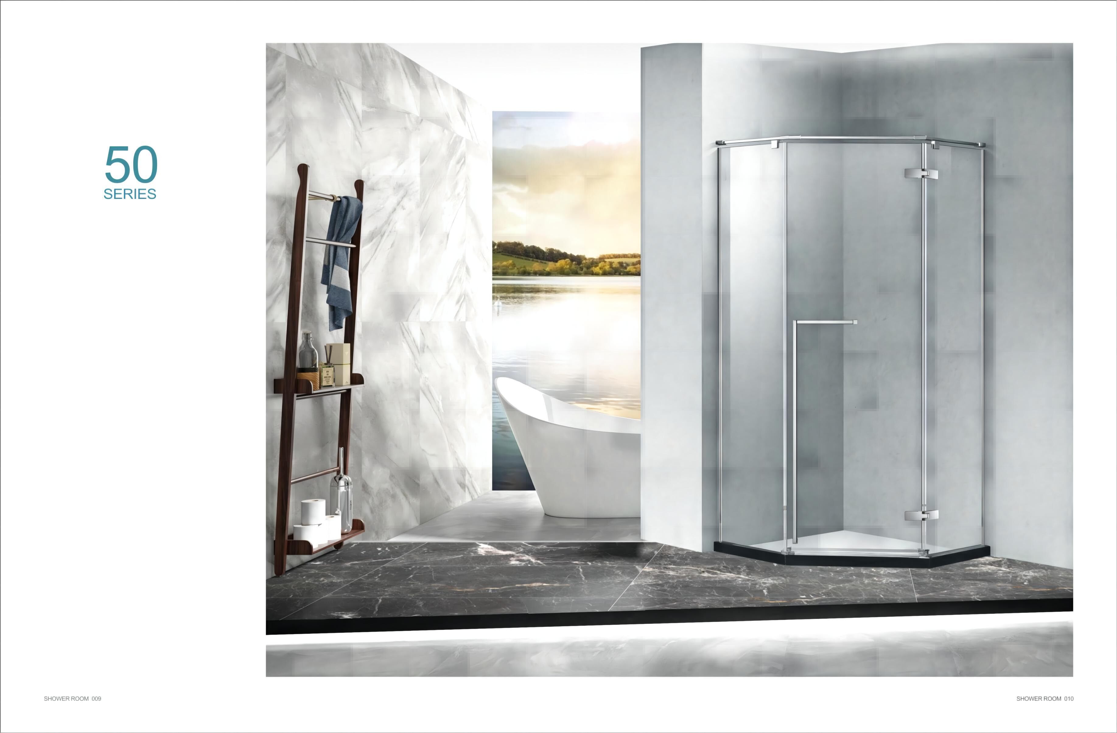wholesale Hotel Custom Slide Rail Aluminum Frame Bathroom Slide Rail Steam Shower 8Mm Glass Shower Room