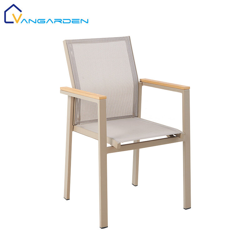 stackable chair with arms