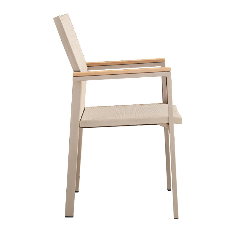 stackable chair with arms