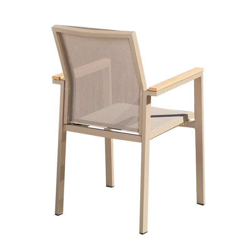 stackable chair with arms