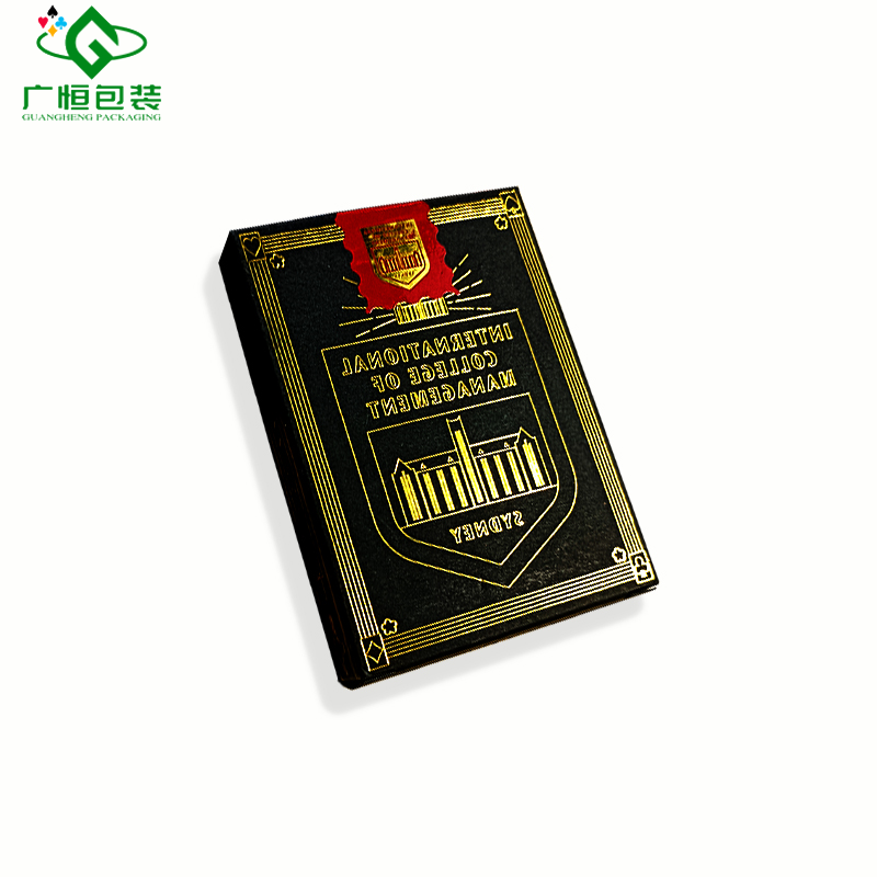 Wholesale Gold Fiol Stamping Playing Cards Custom Logo 300-350gsm Coated Paper with linen finish Poker Cards