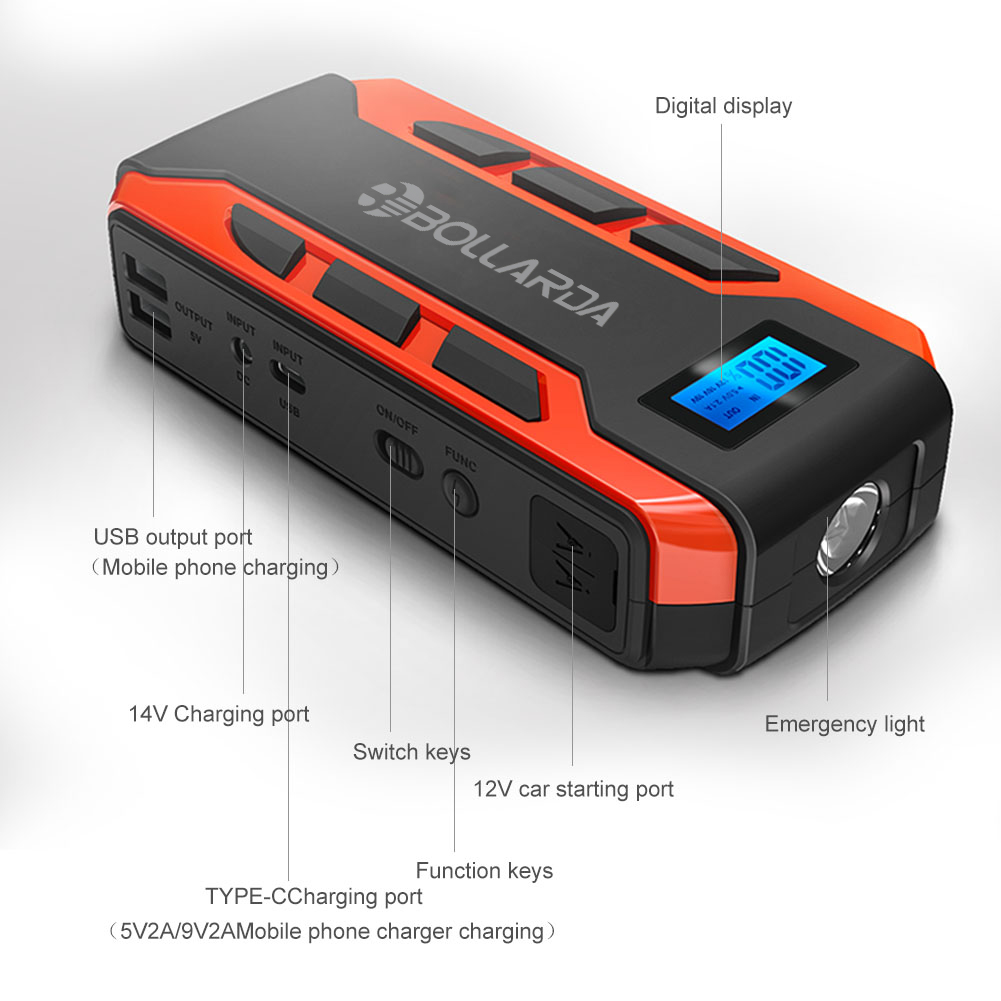 12v car jump starter and portable power bank,12v car jump starter power bank,12v emergency car battery charger jump start starter