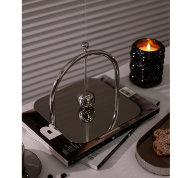 Silver Metal Ball Fixed Point Paper Towel Holder
