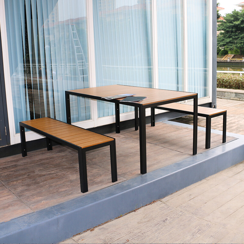 aluminium outdoor table and bench