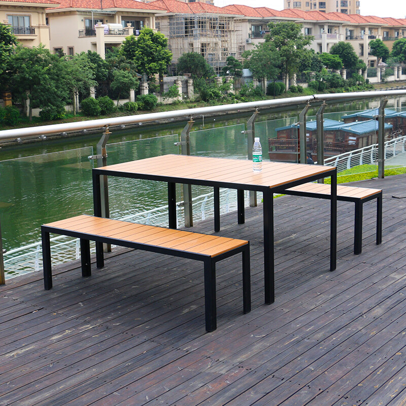 aluminium outdoor table and bench