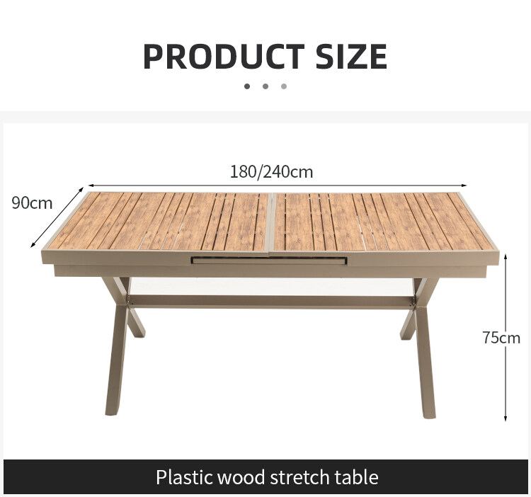 Extended commercial dining table 