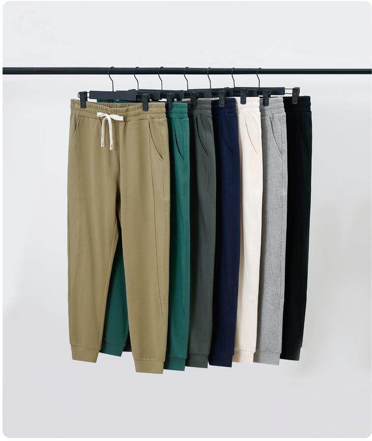 Heavyweight Drawstring Cotton Sweat Pants Mens Jogger Trackpants