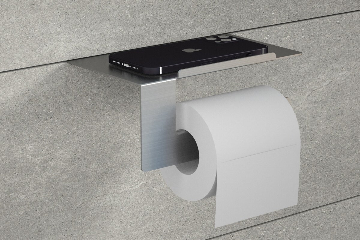 Stainless steel toilet paper holder