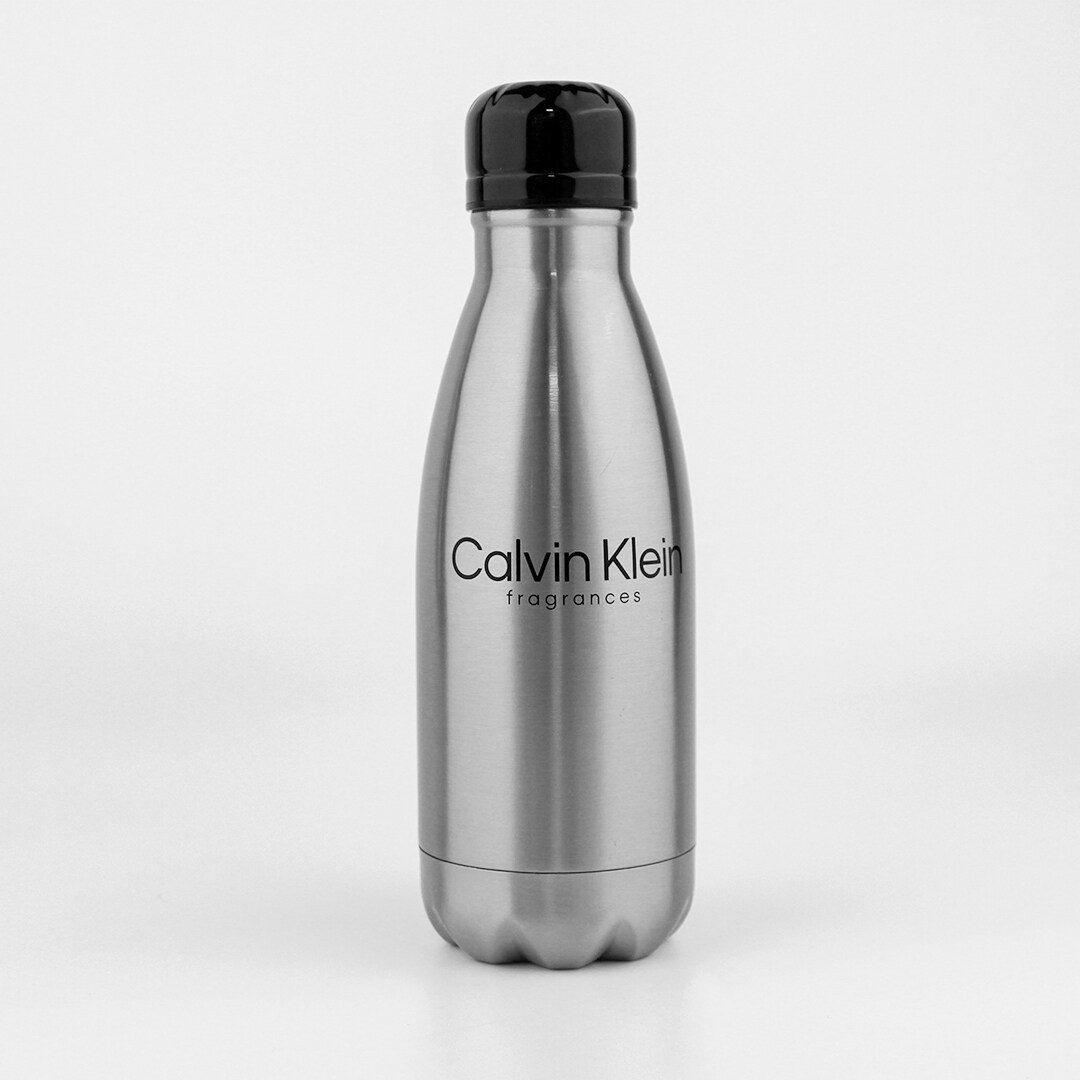 Stainless steel water bottle with plastic cap for Calvin Klein,recycled stainless steel water bottle with GRS certificate