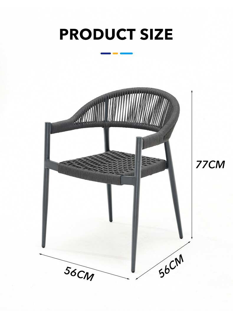 Size of wholesale woven stackable outdoor chairs