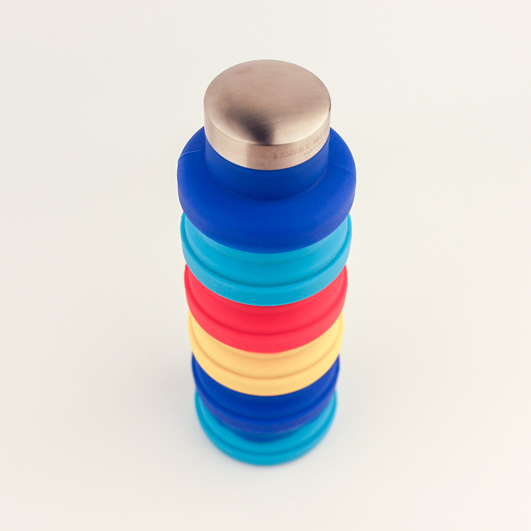 collapsible silicone cup; promotional gifts, recycled material