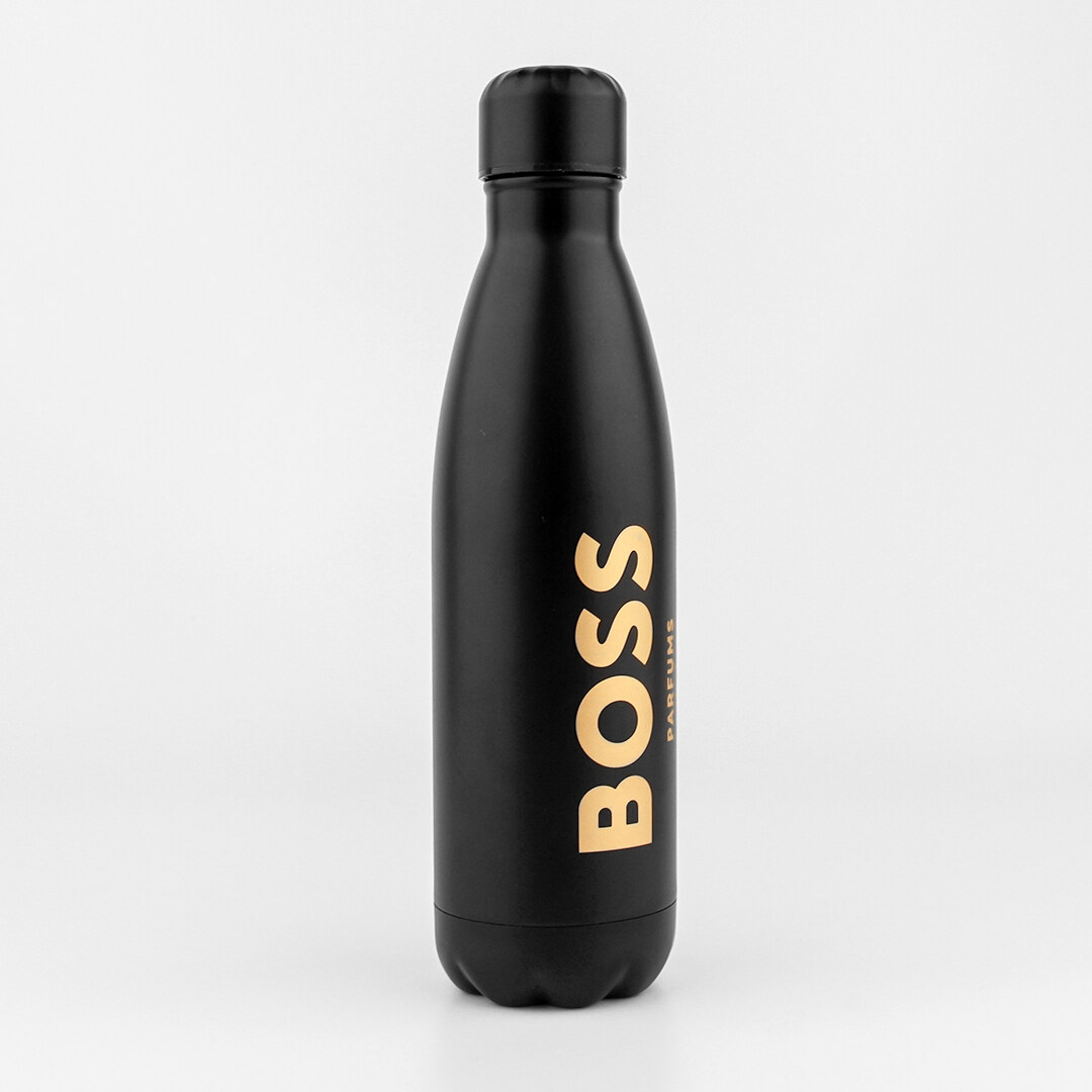 Black stainless steel water bottle,recycled stainless steel water bottle with GRS certificate