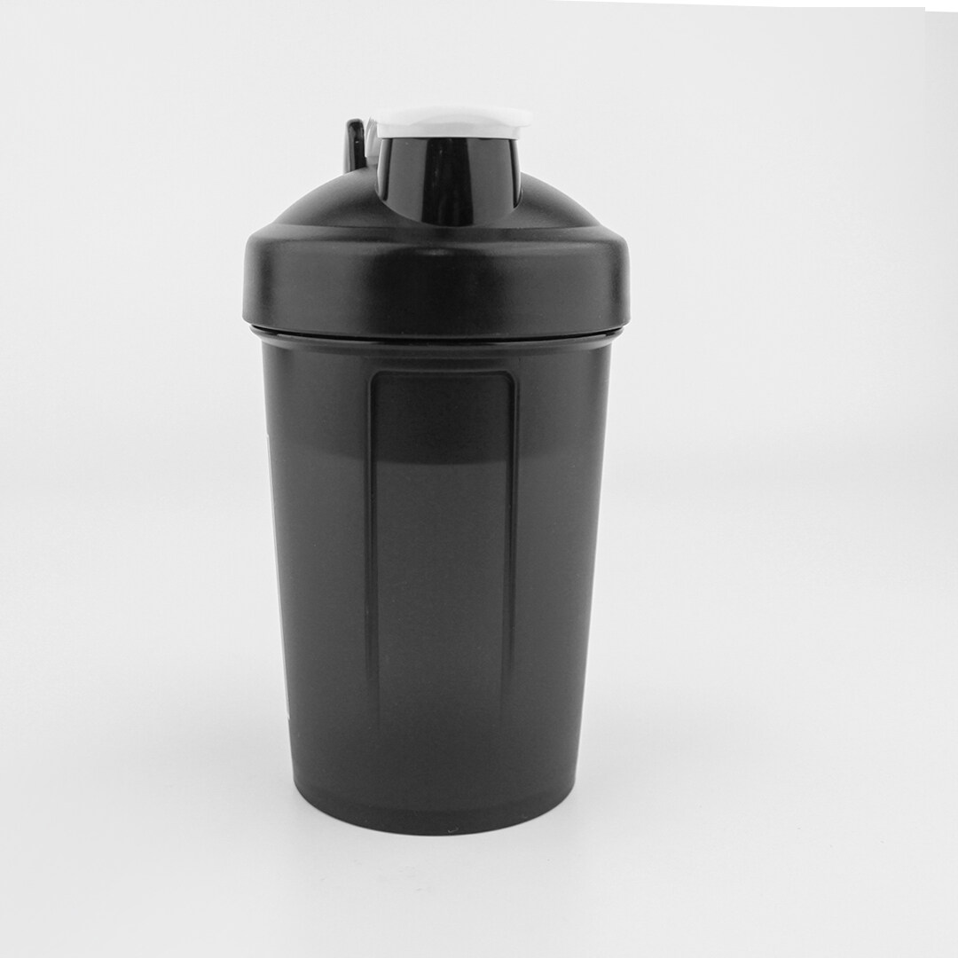 black plastic water bottle; promotional gifts