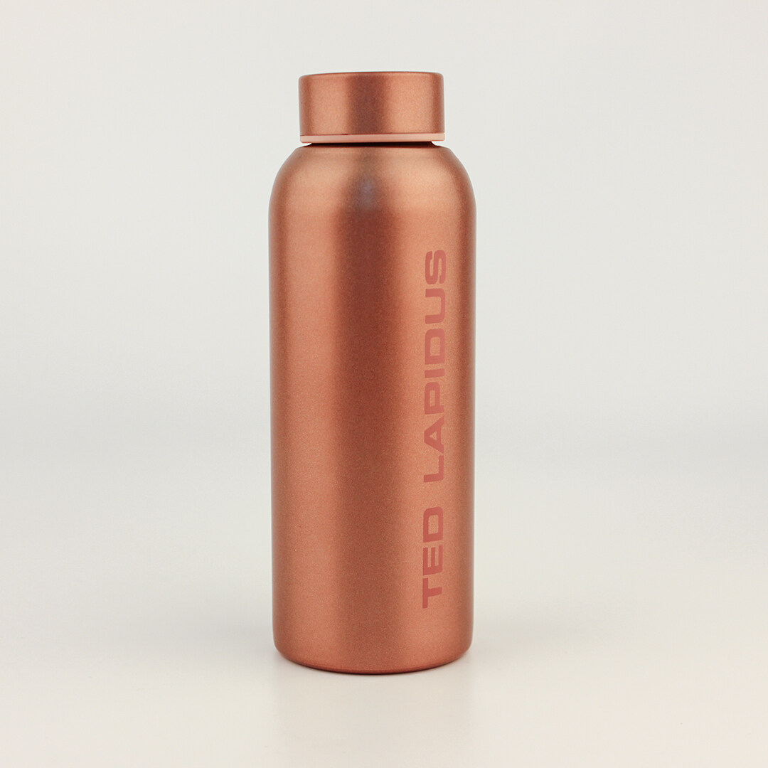 Color stainless steel bottle with satin finish for TED LAPIDUS