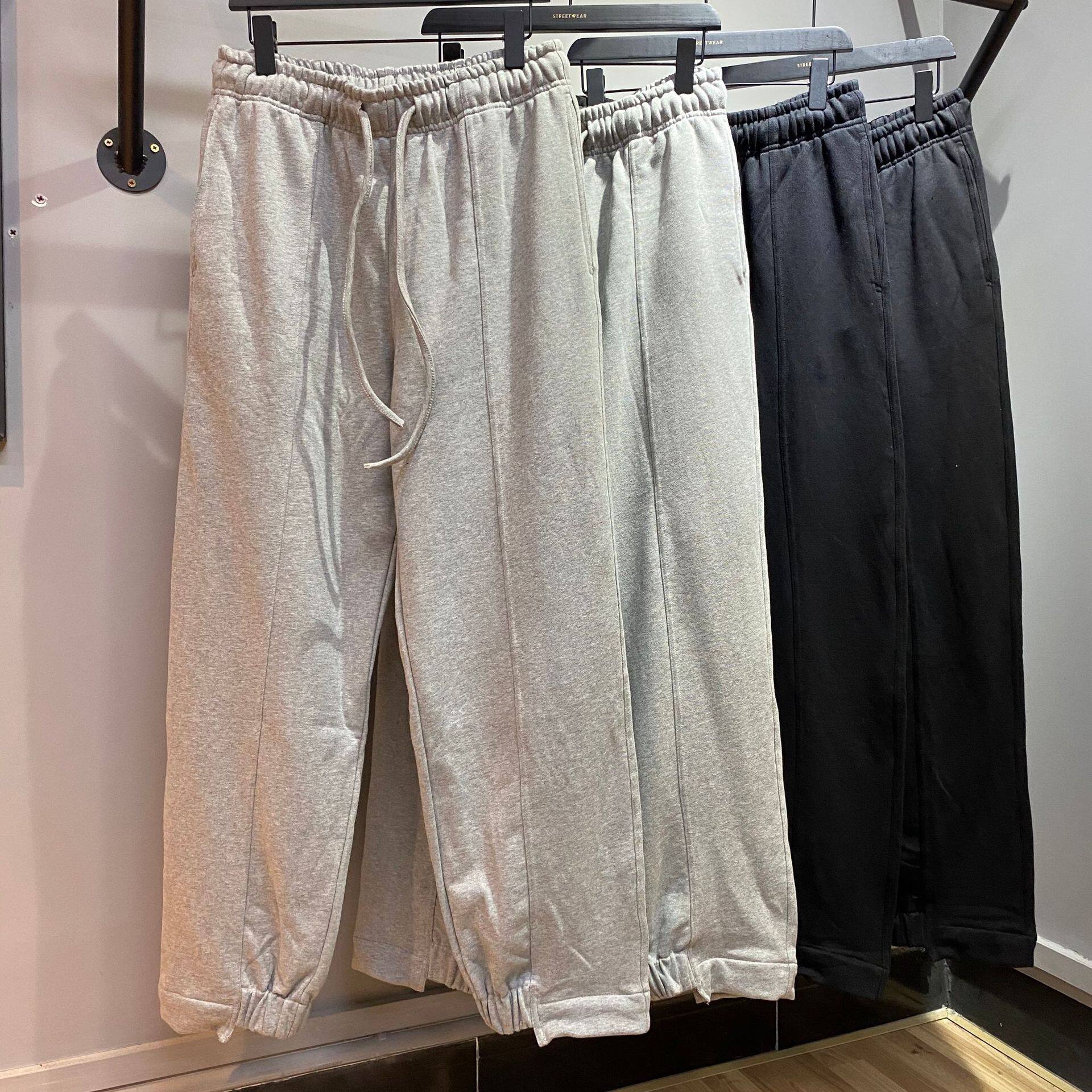 Spring Summer Loose Terry Sweatpants Drawstring Versatile Casual Cotton Teenager's Sweatpants