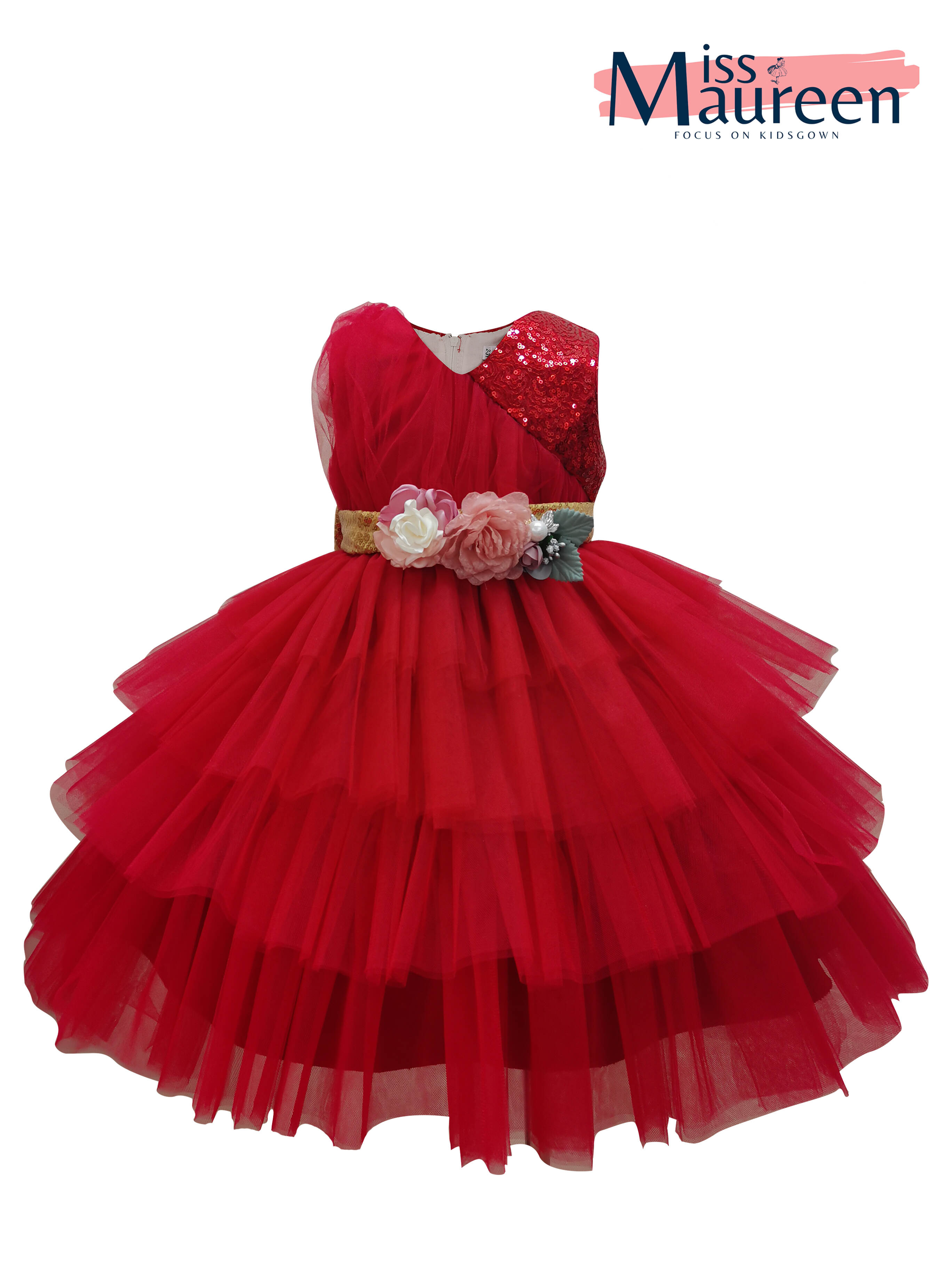 MissMaureen girls ball gown dance party dress