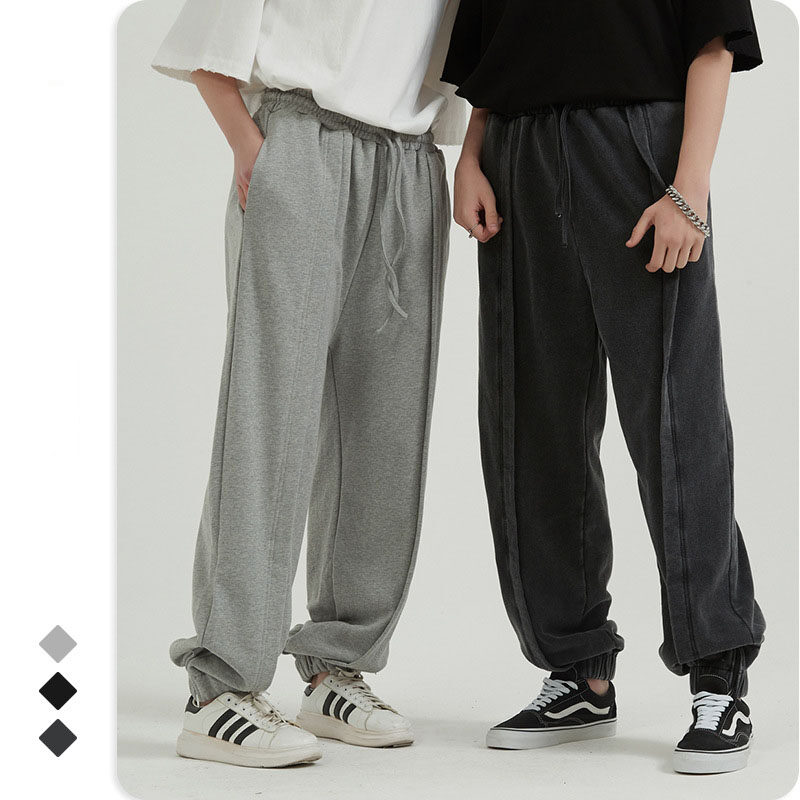 Sportswear Sweatpants Zipper Loose Casual Men's Pants