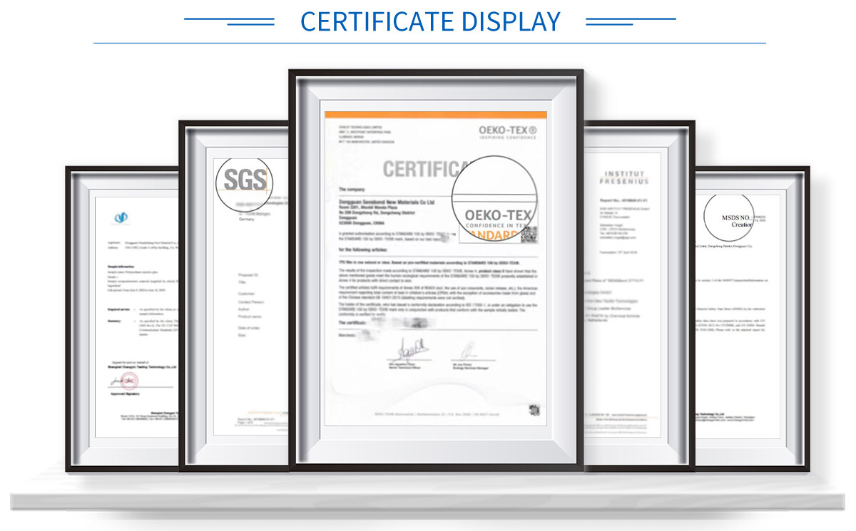 fabric fusing machine certificates