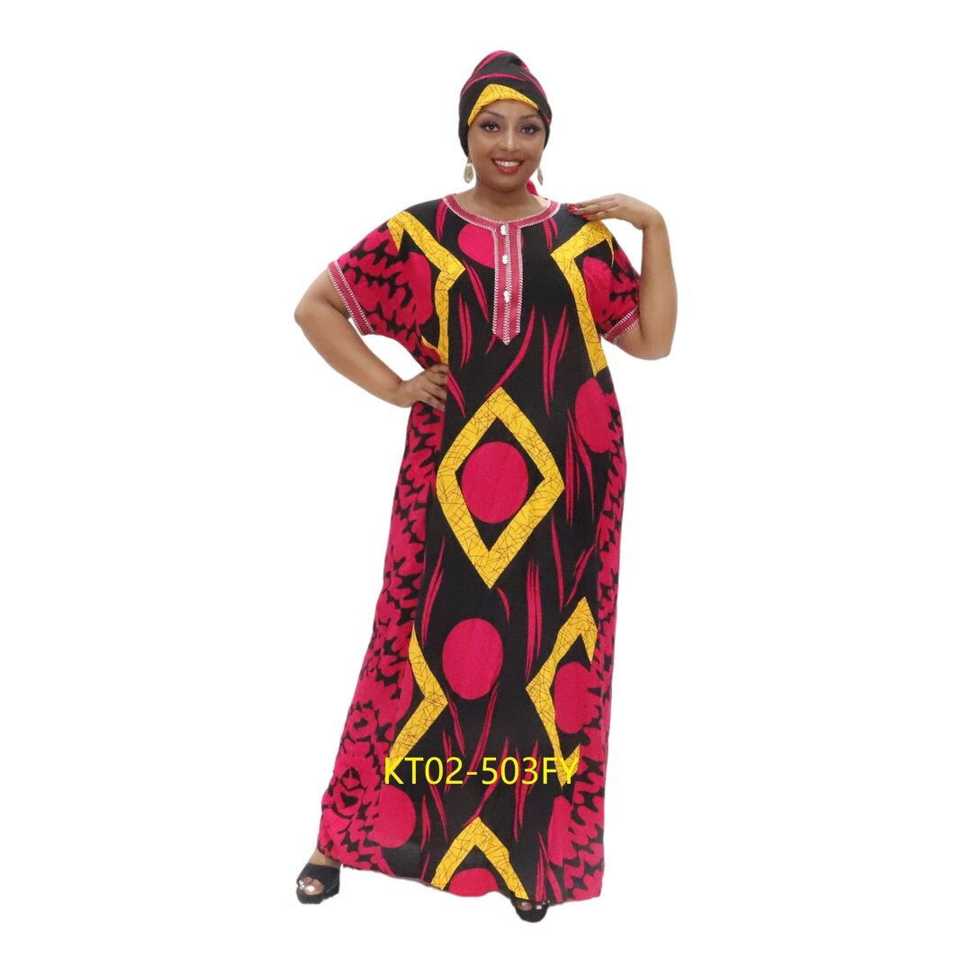 African digital print long designs commuter dresses 