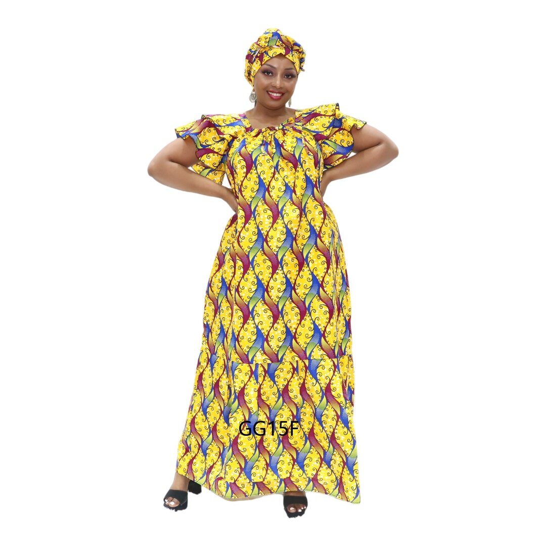 vestido dashiki amarelo, vestido midi dashiki