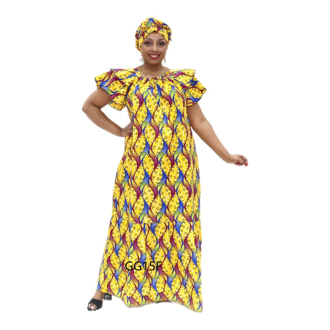 yellow dashiki dress, dashiki midi dress