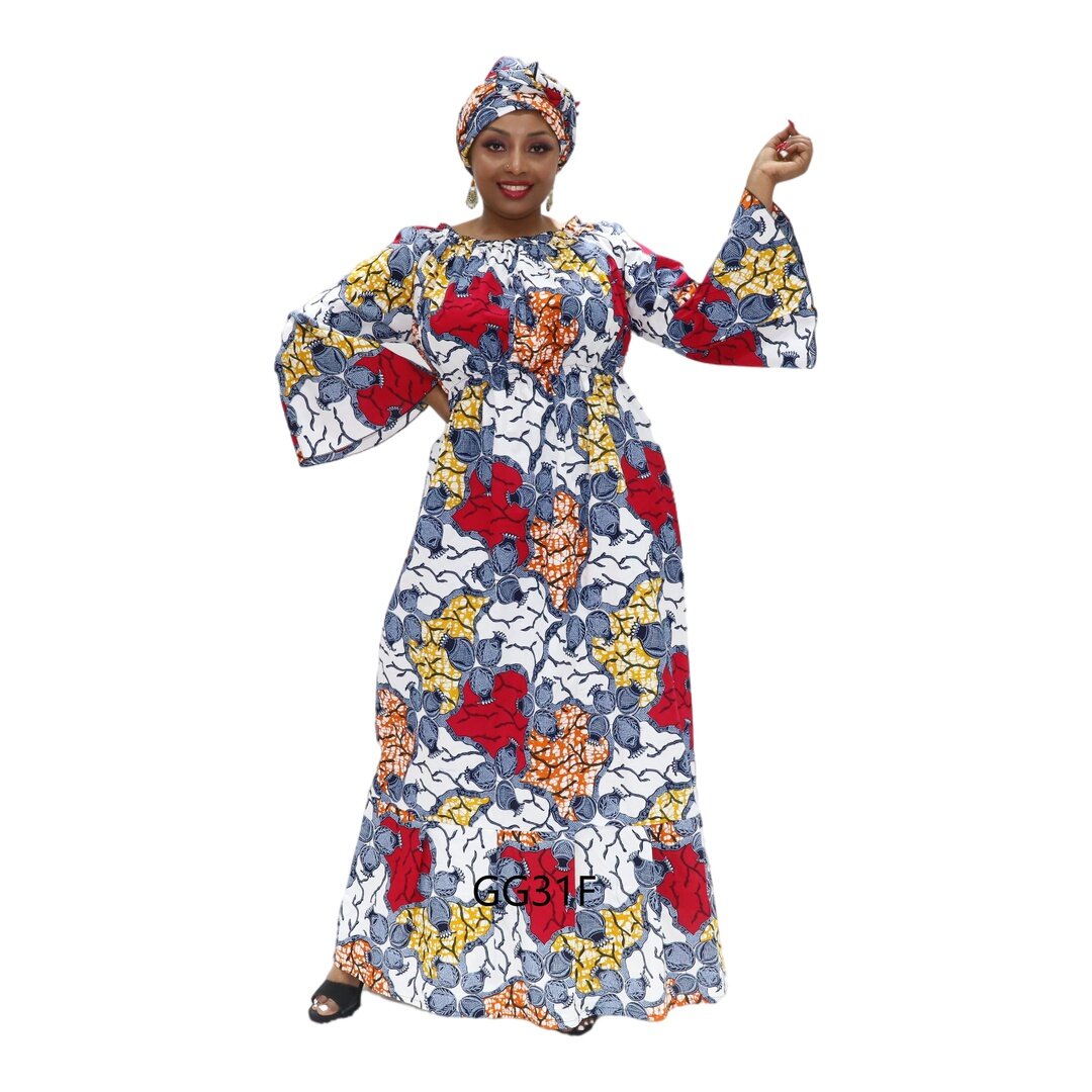 Amadou Ankara Flower Dress - EllaMona