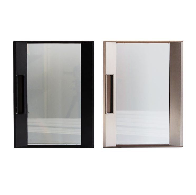 aluminum framed glass cabinet doors