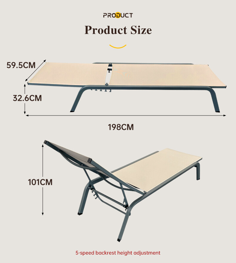Size of pool sun lounge chairs