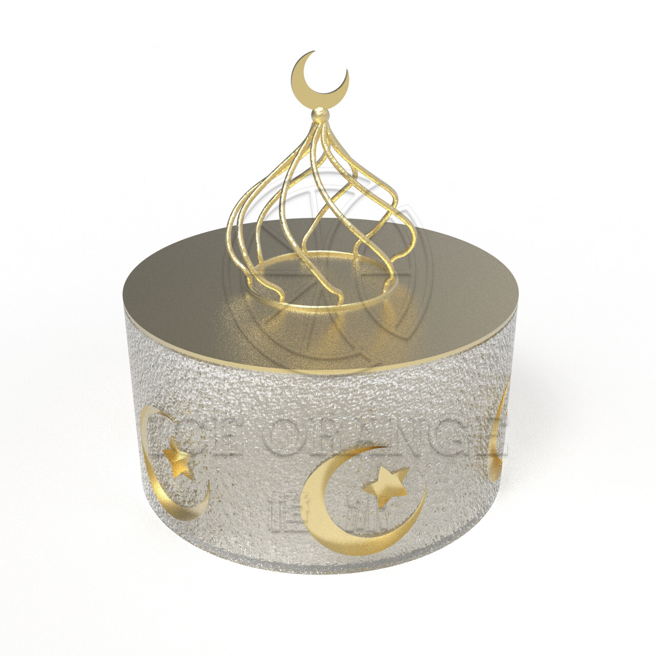Ramadan Gold Acrylic Glass Food Covered Storage