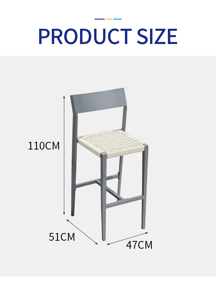 Size of outdoor woven bistro chairs