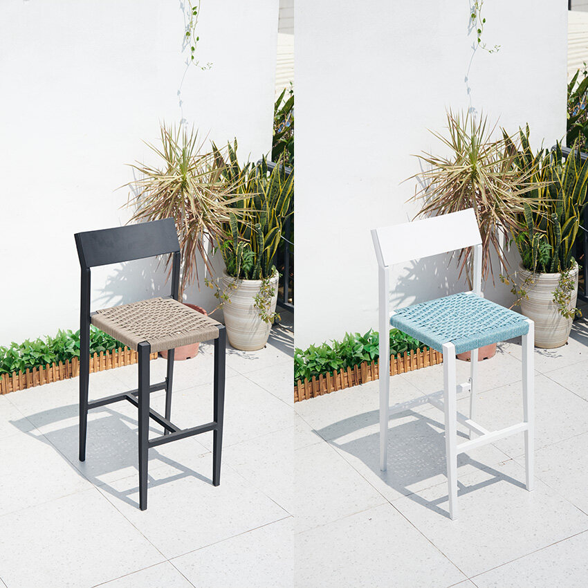 outdoor woven bistro chairs