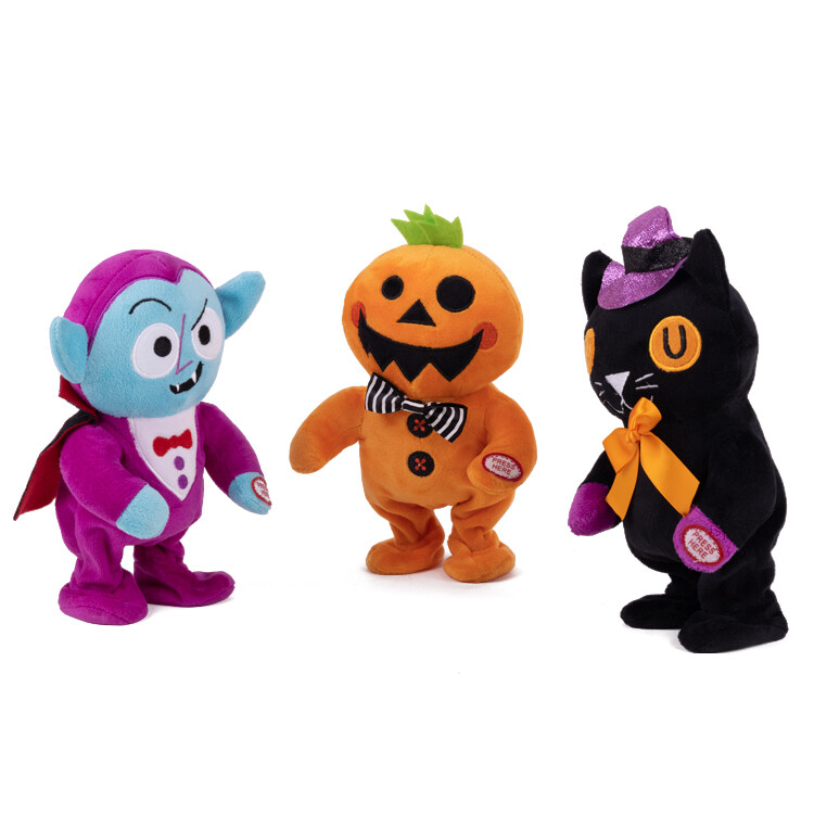 Halloween Singing toy Plush Halloween Horror interactive with Music doll Halloween Decoration Gift and Dancing Christmas kids