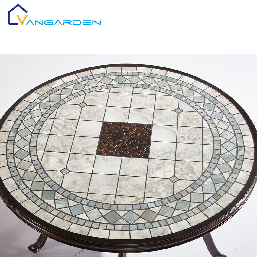 small round garden coffee table