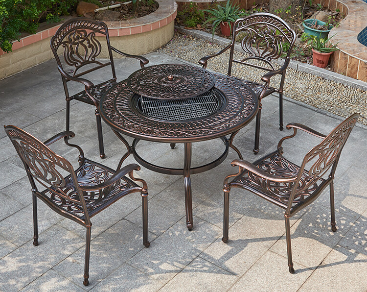 aluminum cast outdoor table set