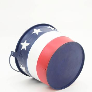 American style metal round flower bucket