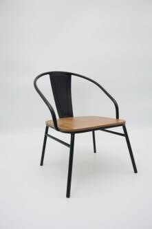 Metal and Wood Dining Chair