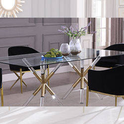 Acrylic dining table dining room rectangular 8 seater dining table contemporary Springlegroupfurniture