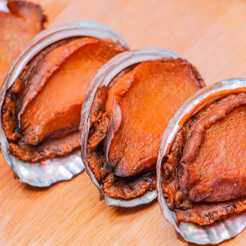 chinese cooked abalone, half shell abalone