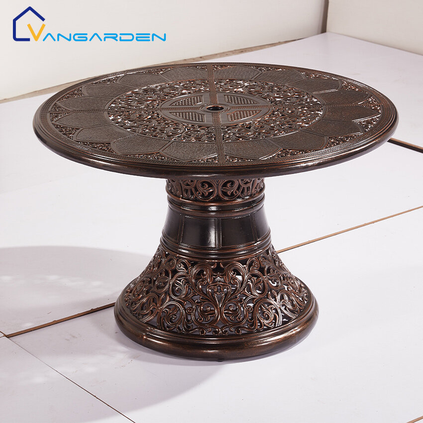 cast aluminum round table