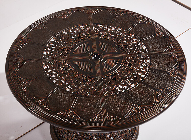 cast aluminum round table